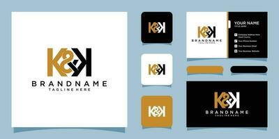 Initiale Brief kk Logo Design Vorlage Vektor mit Geschäft Karte Design Prämie Vektor