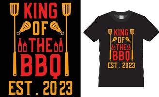 bbq premie vektor typografi t-shirt design perfekt för skriva ut mall.kung av de bbq est . 2023