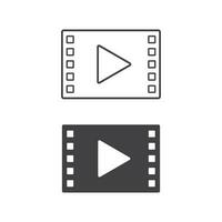 einstellen von Video Film Symbol Symbol isoliert Vektor Illustration