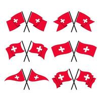 schweiz 1:a av augusti nationell dag. baner bakgrund element design, swiss vektor