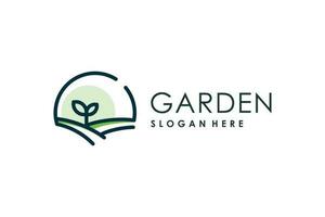 Garten Logo Vektor mit modern einfach Konzept