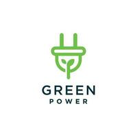 grön kraft logotyp design med modern kreativ begrepp aning vektor