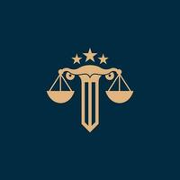 advokat logotyp vektor med kreativ unik aning
