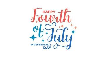 4 .. Juli Unabhängigkeit Tag von das vereinigt Zustände von Amerika. Gruß Vektor Design, Banner, Karte
