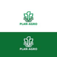 planen Agro modern minimalistisch Symbol verbunden Logo Design Vorlage vektor