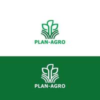 planen agro modern minimalistisk ikon relaterad logotyp design mall vektor