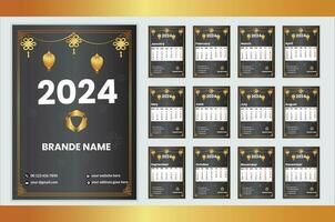 2024 kalender mall design vektor