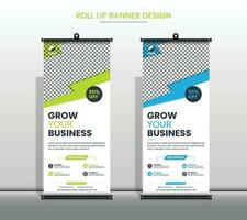 kreativ Geschäft Agentur rollen oben Banner Design, korporativ aufrollen Banner Vorlage Profi Vektor