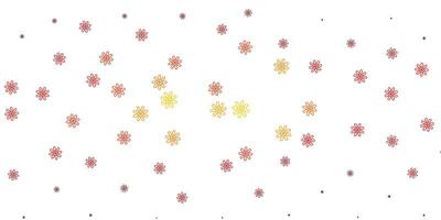 ljusröd vektor doodle bakgrund med blommor