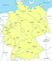 politisk Karta av Tyskland med nationell gränser vektor