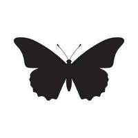 Silhouette von Schmetterling. einfarbig Vektor Illustration