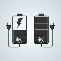 batteri ikon, elektrisk laddare, vektor illustrationer på de bakgrund