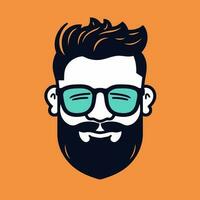 hipster stil design, vektor illustration eps10 grafik orange bakgrund