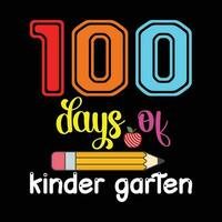 100 Tage von Kindergarten, zurück zu Schule vektor