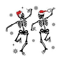 Weihnachten Tanzen Skelett, fröhlich Weihnachten vektor