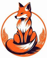 orange räv logotyp vektor