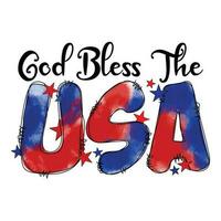 Gott segnen das USA 4 .. von Juli vektor