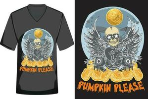 Halloween Illustration T-Shirt Design vektor