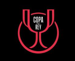 copa del rey logotyp med namn symbol abstrakt design vektor illustration med svart bakgrund