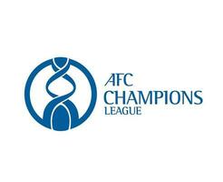 afc Meister Liga Symbol mit Name Blau Logo Fußball asiatisch abstrakt Design Vektor Illustration