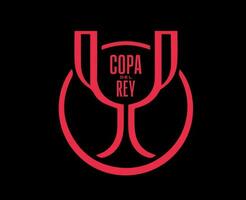 copa del Rey Logo mit Name rot Symbol abstrakt Design Vektor Illustration mit schwarz Hintergrund