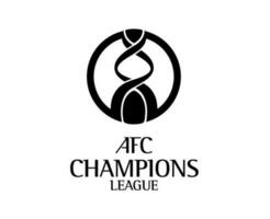 afc Meister Liga Logo Symbol mit Name schwarz Fußball asiatisch abstrakt Design Vektor Illustration