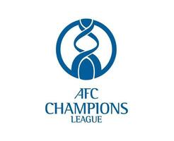 afc Meister Liga Logo Symbol mit Name Blau Fußball asiatisch abstrakt Design Vektor Illustration