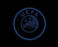 uefa logotyp symbol blå abstrakt design vektor illustration med svart bakgrund