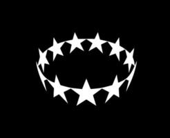 Frauen Meister Liga Logo Weiß Symbol abstrakt Design Vektor Illustration mit schwarz Hintergrund