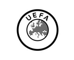 uefa logotyp symbol svart abstrakt design vektor illustration