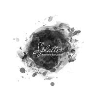 Abstrakter schwarzer Aquarell Splatter-Designhintergrund vektor