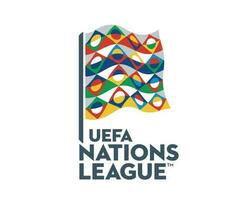 uefa nationer liga logotyp med namn symbol abstrakt design vektor illustration