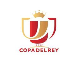 copa del rey Spanien logotyp med namn symbol abstrakt design vektor illustration