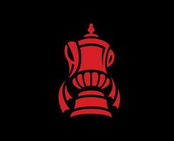 Emirate Fa Tasse Logo rot Symbol abstrakt Design Vektor Illustration mit schwarz Hintergrund