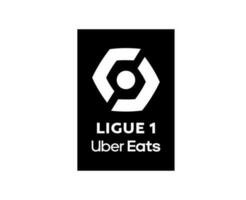 ligue 1 uber äter Frankrike logotyp svart symbol abstrakt design vektor illustration