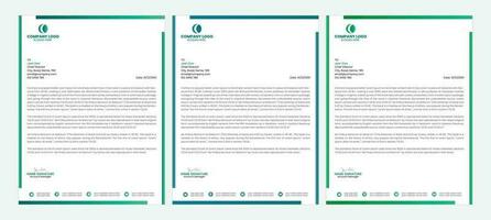 rena och professionell företags- företag företag brev mall design med Färg variation bunt vektor