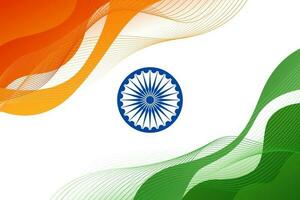 Illustration von abstrakt dreifarbig indisch Unabhängigkeit Tag Hintergrund zum Banner, Netz Header, Poster, Flyer, Einladung Karte vektor