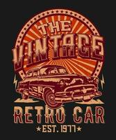 Auto Jahrgang retro Vektor klassisch T-Shirt Design