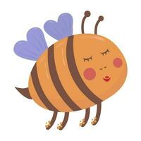 söt och Lycklig fett bi, färgrik illustration vektor