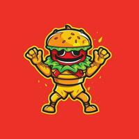 Burger Maskottchen Logo vektor