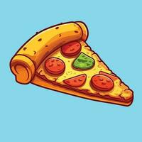 pizza skiva vektor