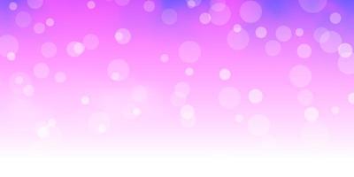 hellvioletter rosa Vektorhintergrund mit Kreisillustration mit einer Reihe von leuchtenden bunten abstrakten Kugeln Design für Ihre Werbung vektor