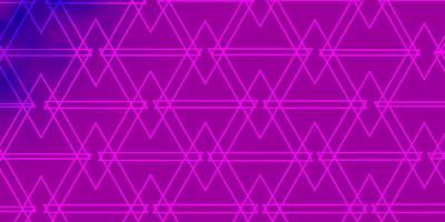ljus lila rosa vektor bakgrund med linjer trianglar dekorativ design i abstrakt stil med trianglar mönster för broschyrer broschyrer