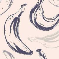 Banane im skizzieren Stil, Poster Design. vektor