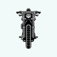 chopper motorcykel främre se vektor svartvit isolerat eps