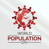 värld befolkning dag hälsning-11 juli . baner eller affisch design. typografi logotyp och befolkning dag begrepp. vektor
