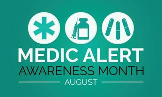 läkare varna medvetenhet månad augusti . firande i förenad stater. affisch, hälsning kort, baner och bakgrund design. vektor