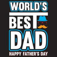 världens bäst pappa Lycklig fars dag. vektor fil