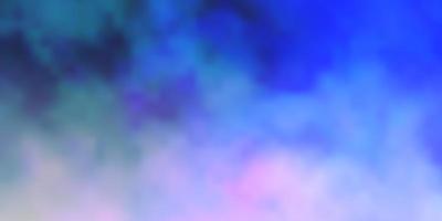 hellrosa blaue Vektortextur mit bewölkter Himmelsverlaufsillustration mit buntem Himmelwolkenmuster für Ihre Broschüren-Broschüren vektor