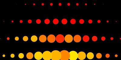 mörk orange vektormall med cirklar glitter abstrakt illustration med färgglada droppar mönster för affärsannonser vektor